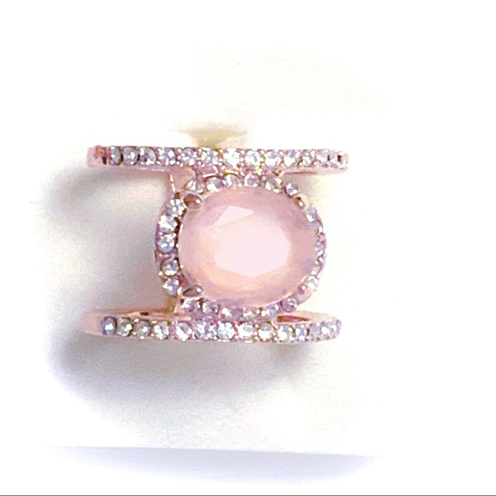 🆕 Gen Rose Quartz Diamond 14k Rose Gold Ring NWT - Picture 3 of 8
